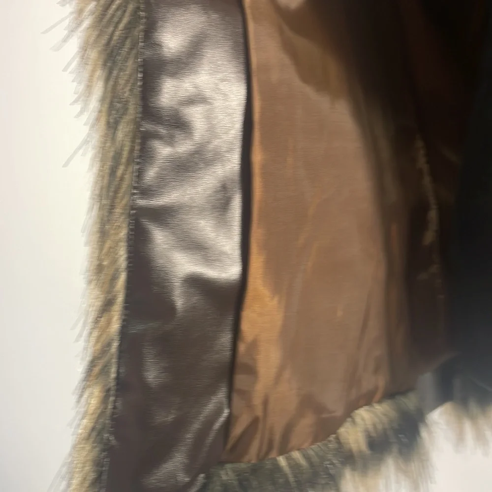 Miss London, Retro Faux Fur Vest, Size Medium, brown, Vintage look - Picture 5 of 11